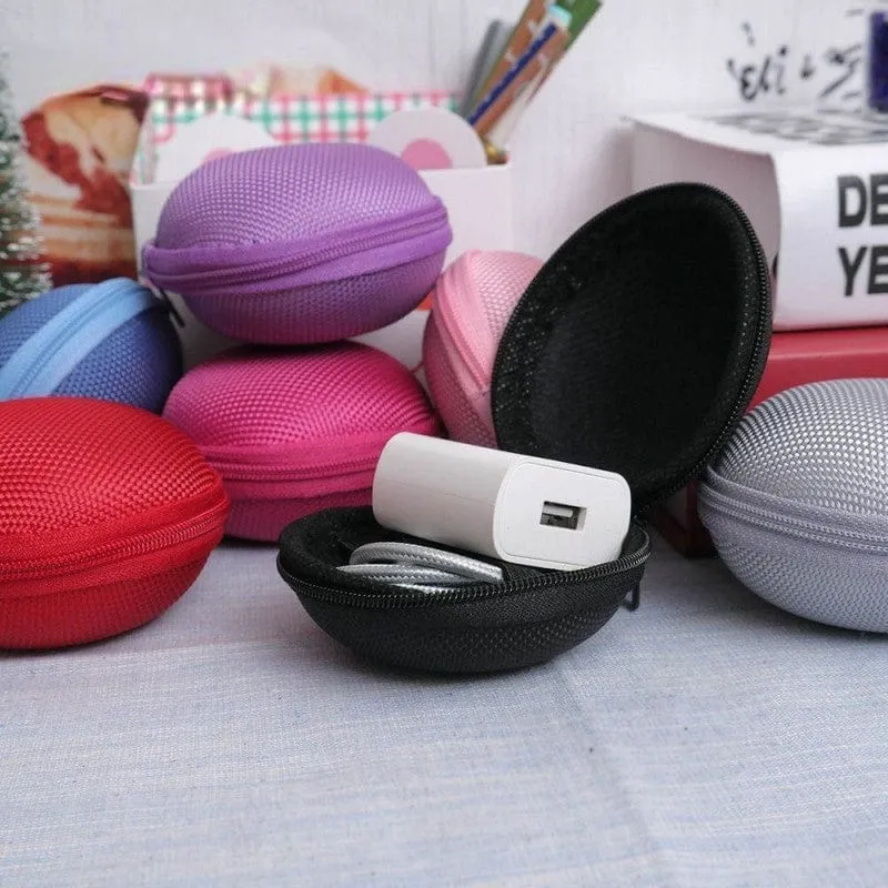Portable Earphone & Sim Card Pouch ( Random Colour )